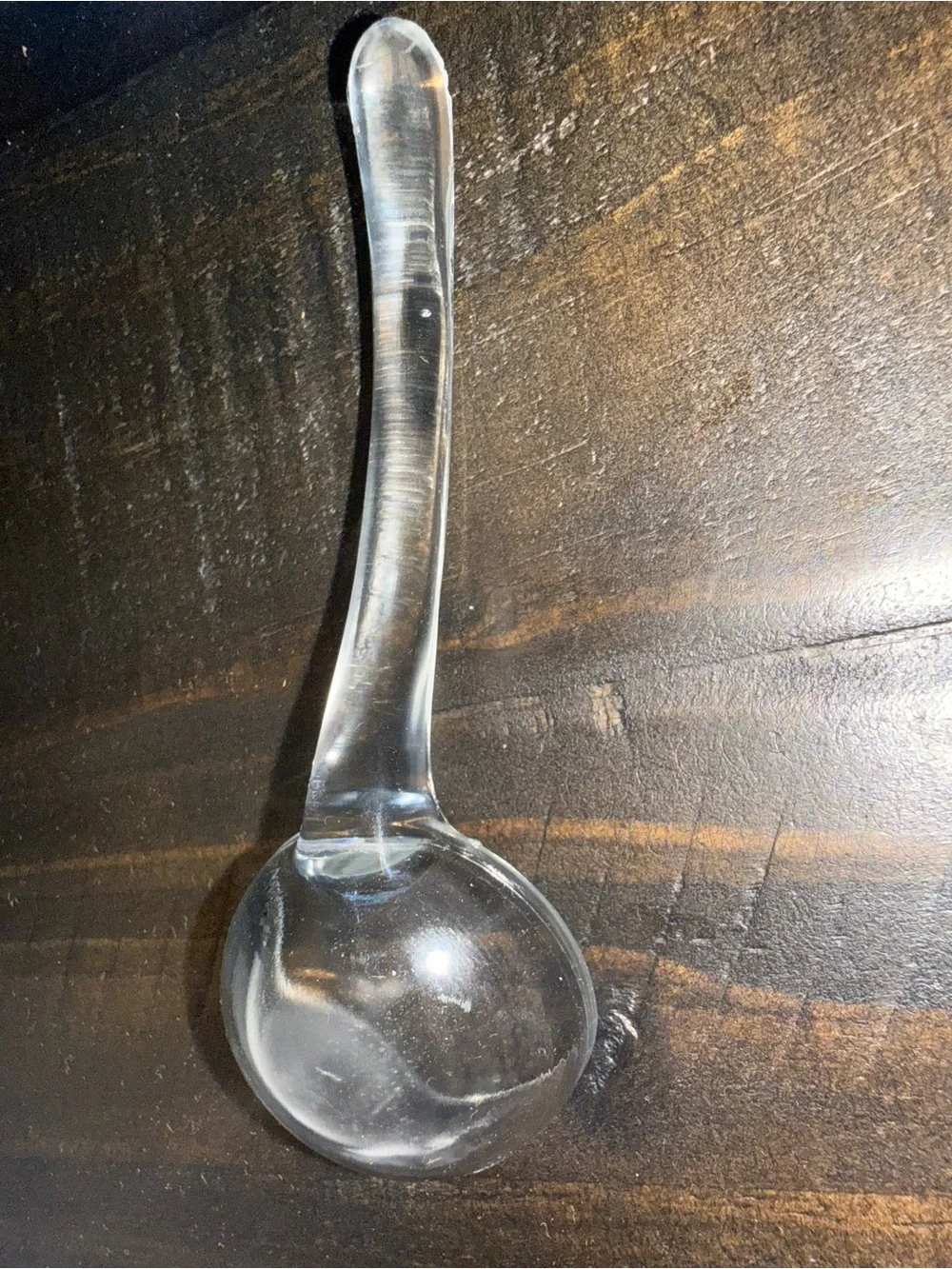 Vintage Clear Glass Mayo Condiment Spoon Collectible